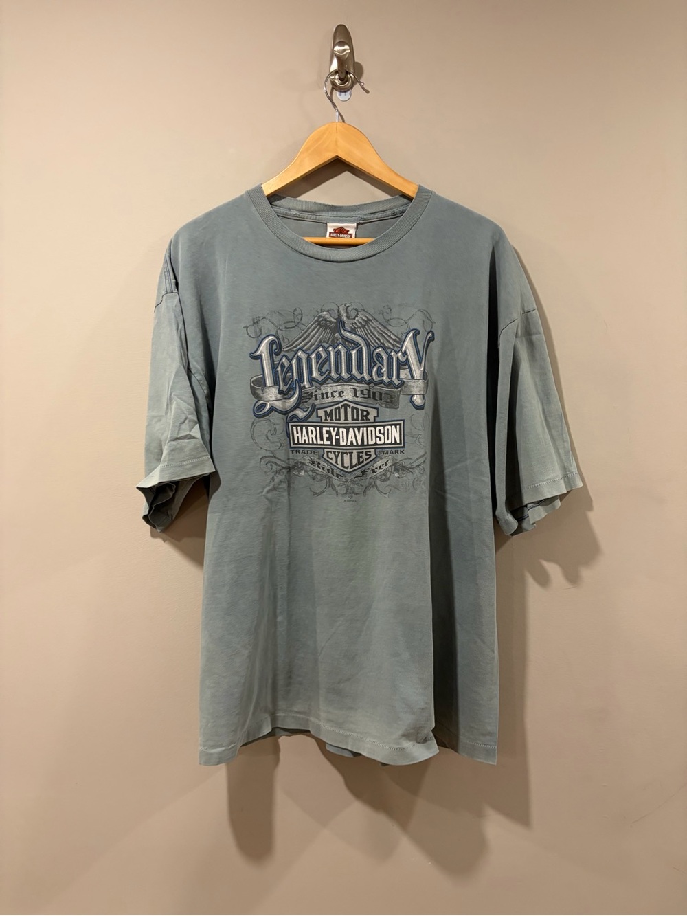 Harley-Davidson Legendary T-Shirt – Morden, Manitoba Canada | Faded Blue